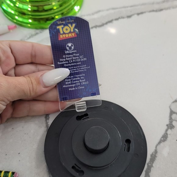 Disney NWT Toy story Buzz Lightyear photo snow globe metallic green outer space - Picture 4 of 14